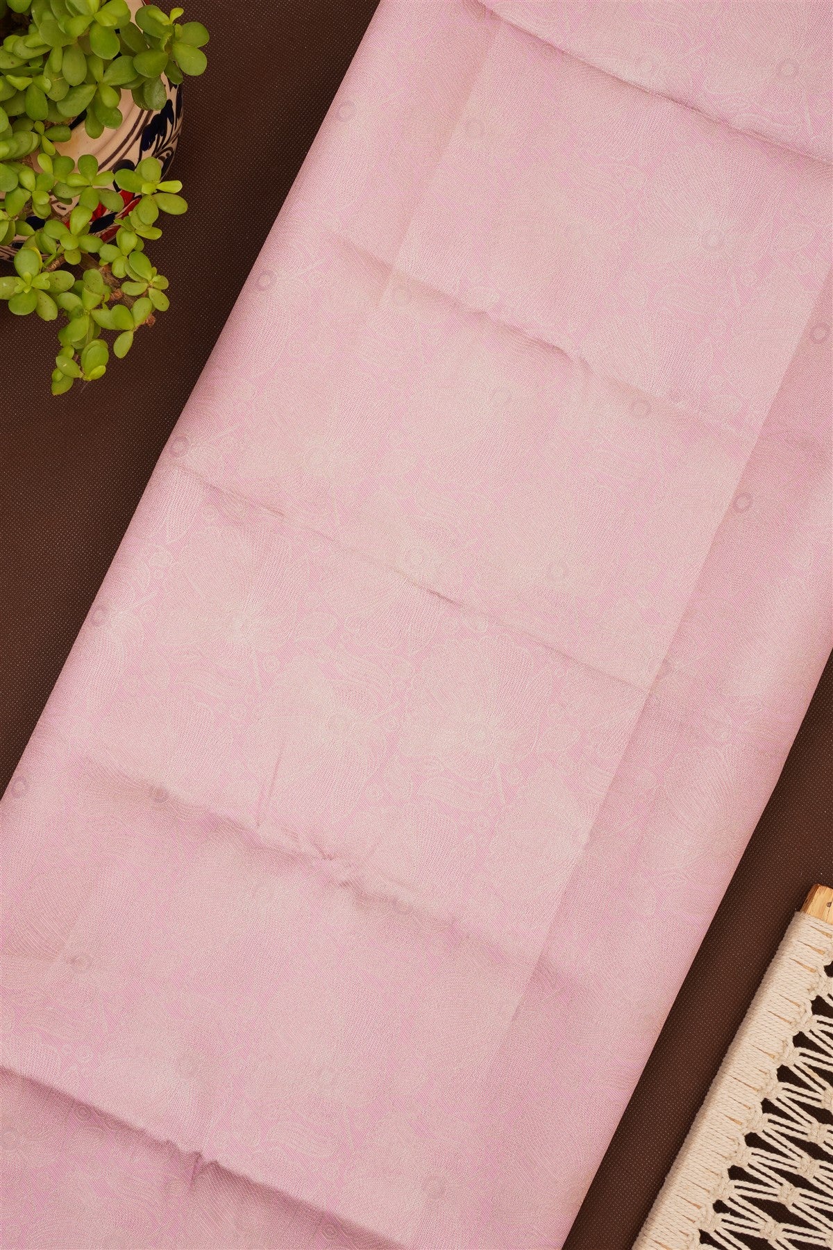 Semi Pattu Silk Blend Light Lavender Saree