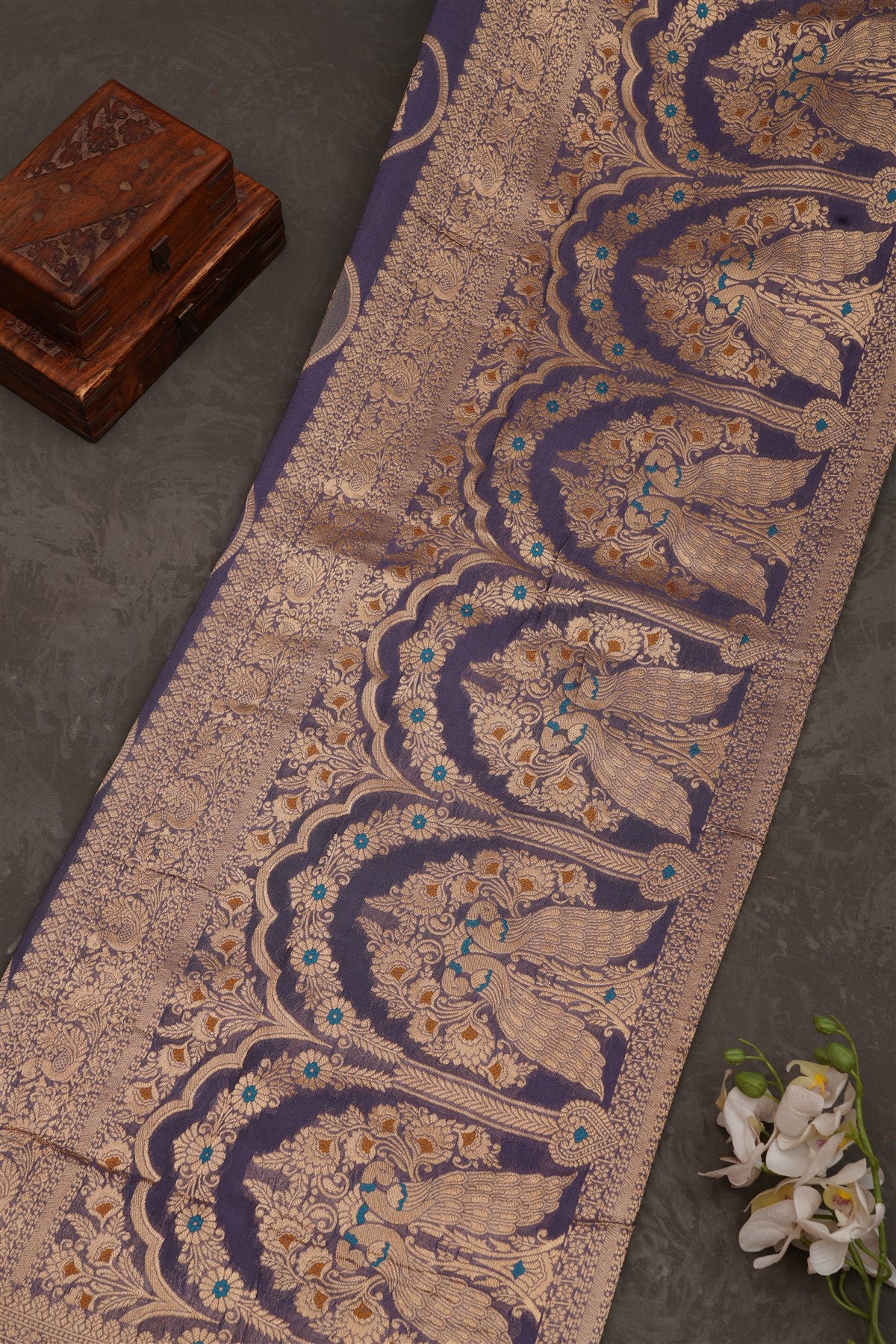 Banarasi Georgette Lavender Saree