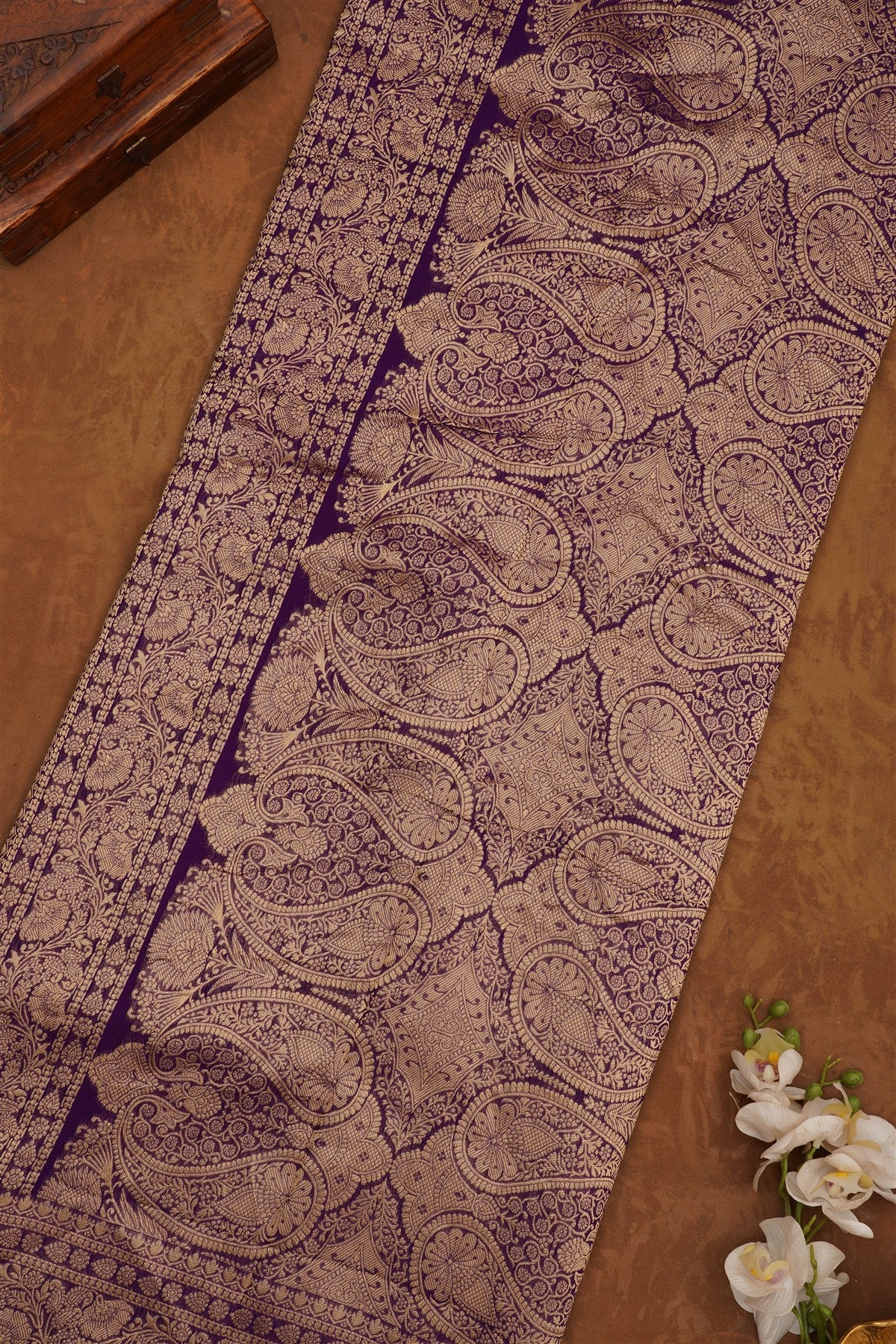 Banarasi Georgette Violet Saree