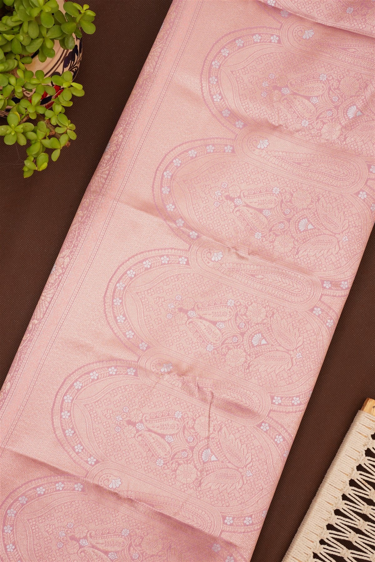 Semi Pattu Silk Blend Light Lavender Saree