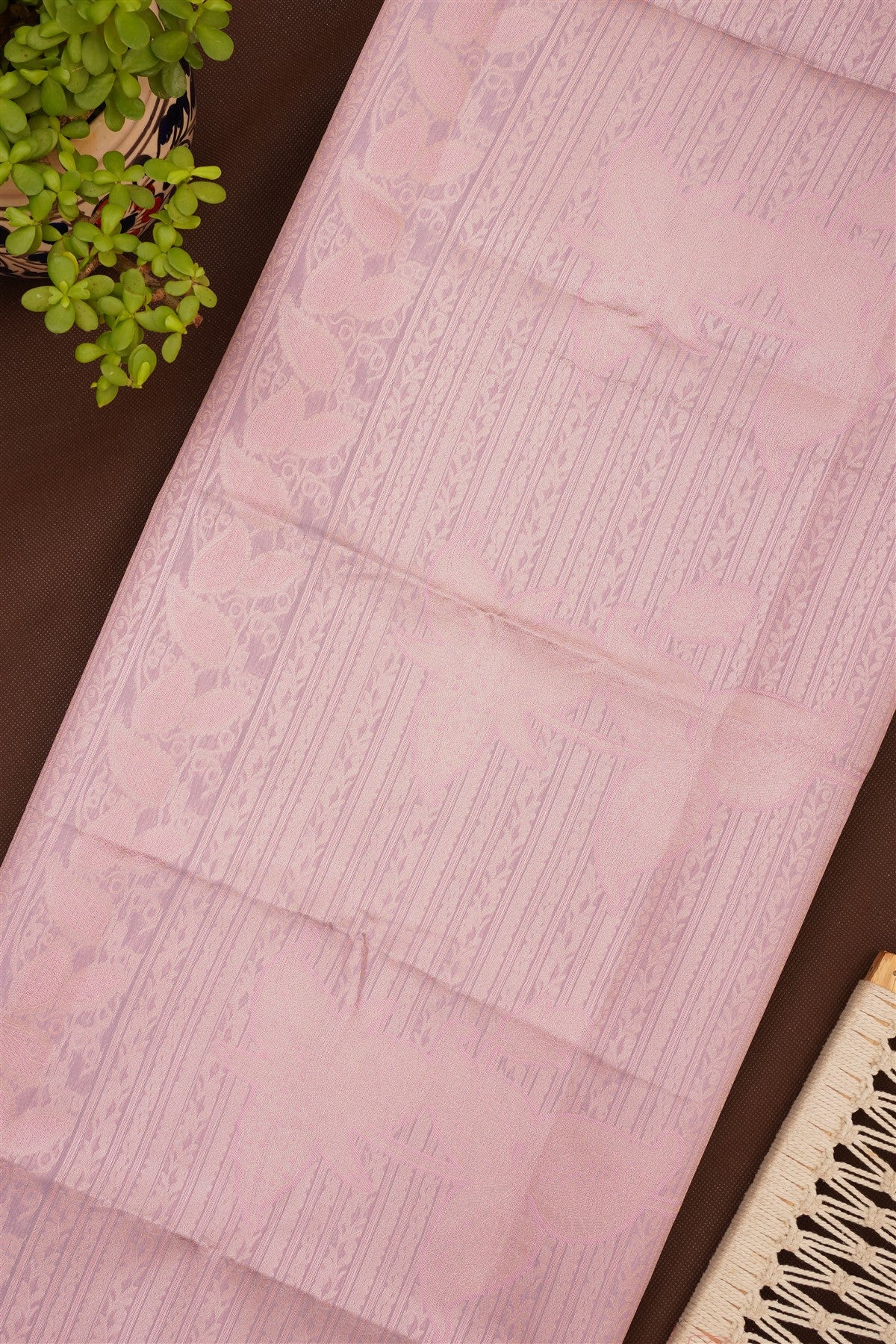 Kanchipuram Silk Light Lavender Saree