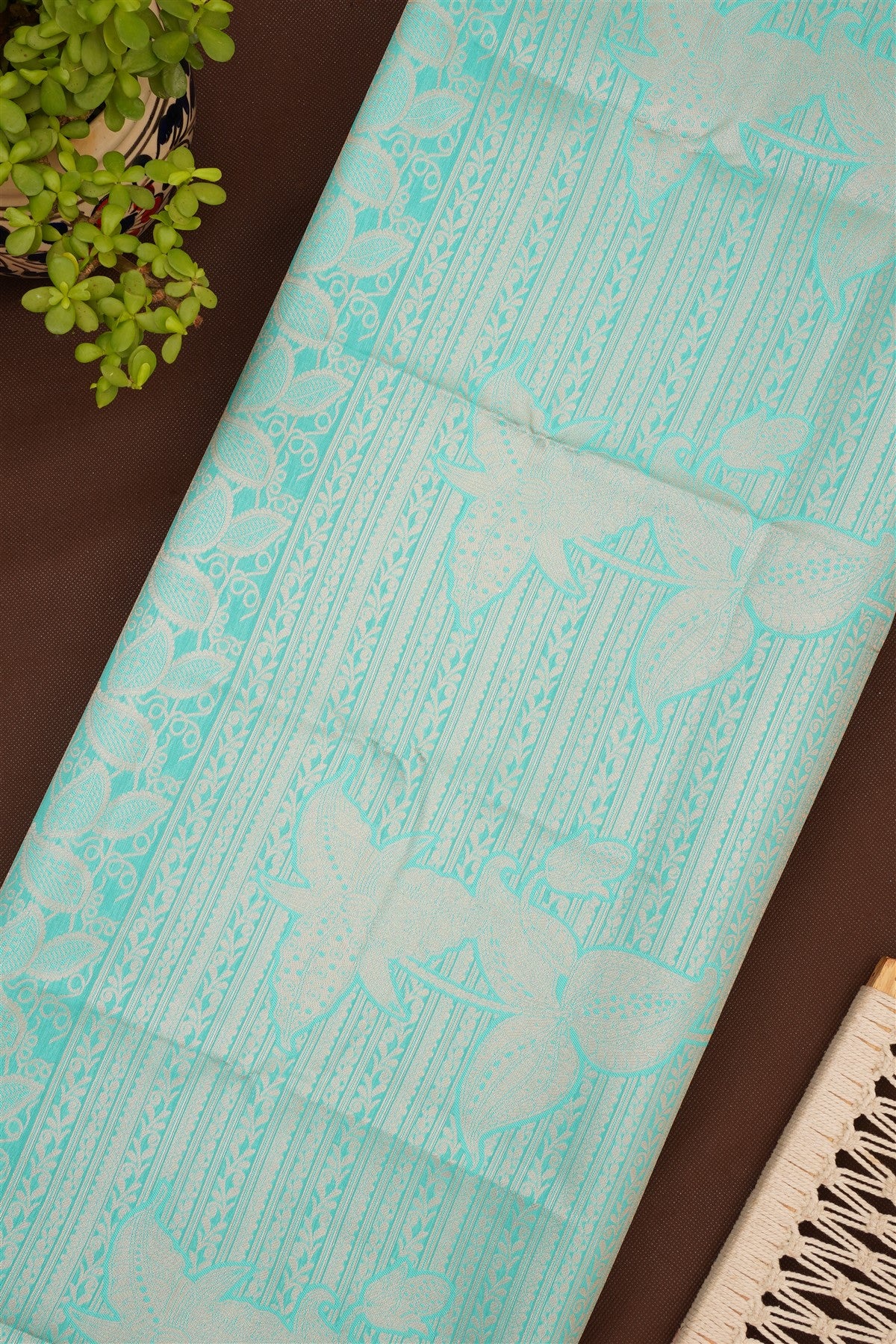 Kanchipuram Silk Sea Green Saree