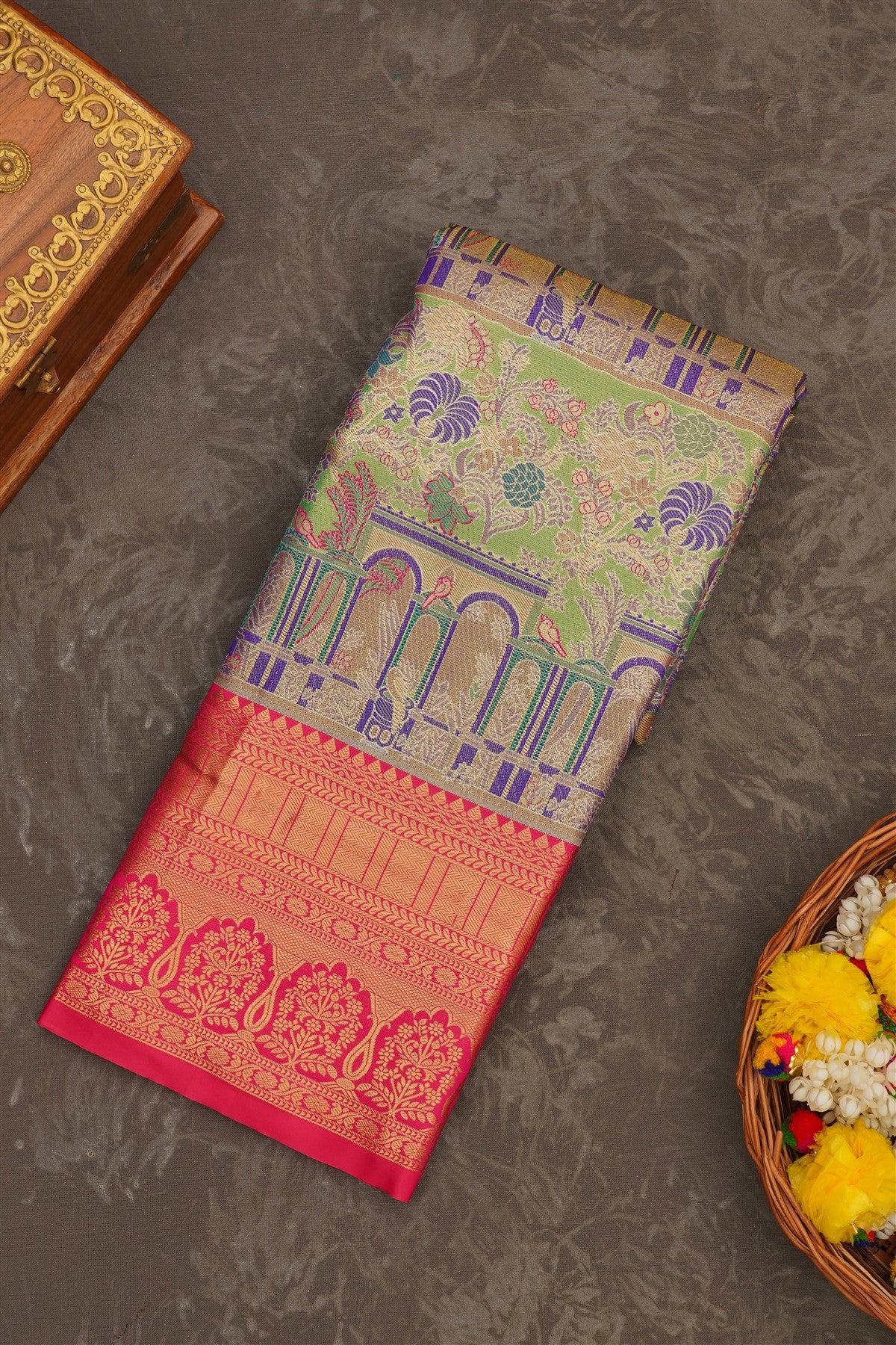 Semi Kanchipuram Tissue Silk 0 Saree