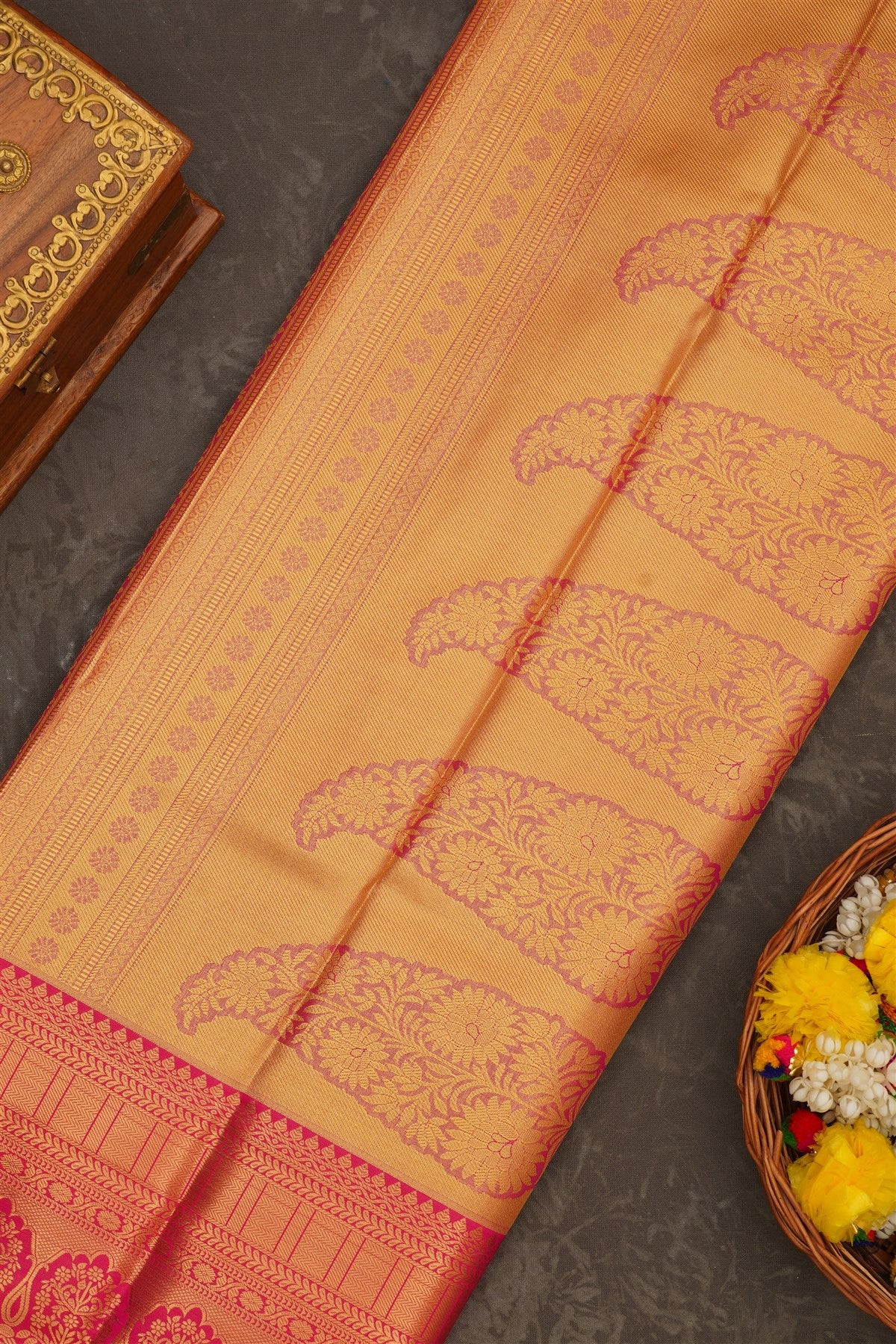 Semi Kanchipuram Tissue Silk Sea Green Saree