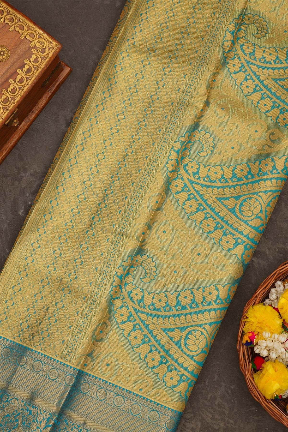 Semi Kanchipuram Tissue Silk Light Purple Saree
