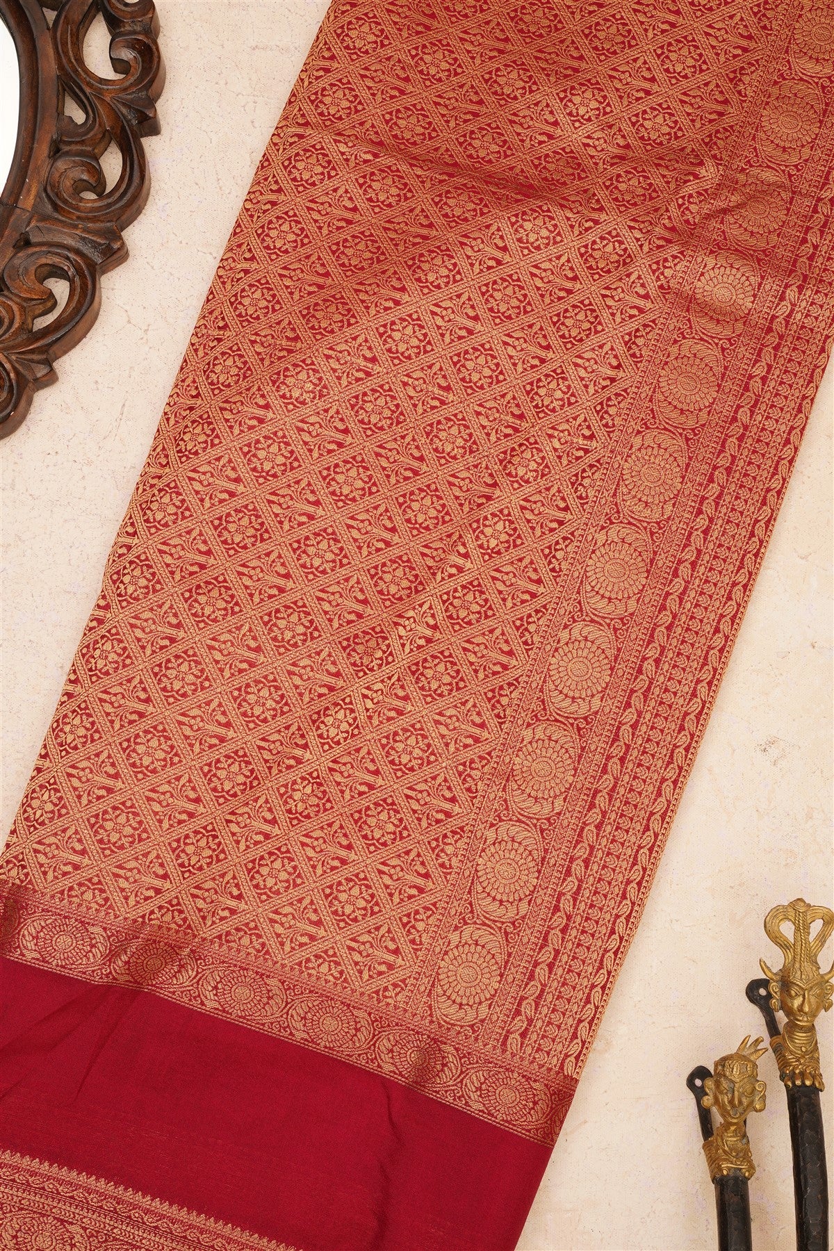 Banarasi Crepe Silk Light Pink Saree