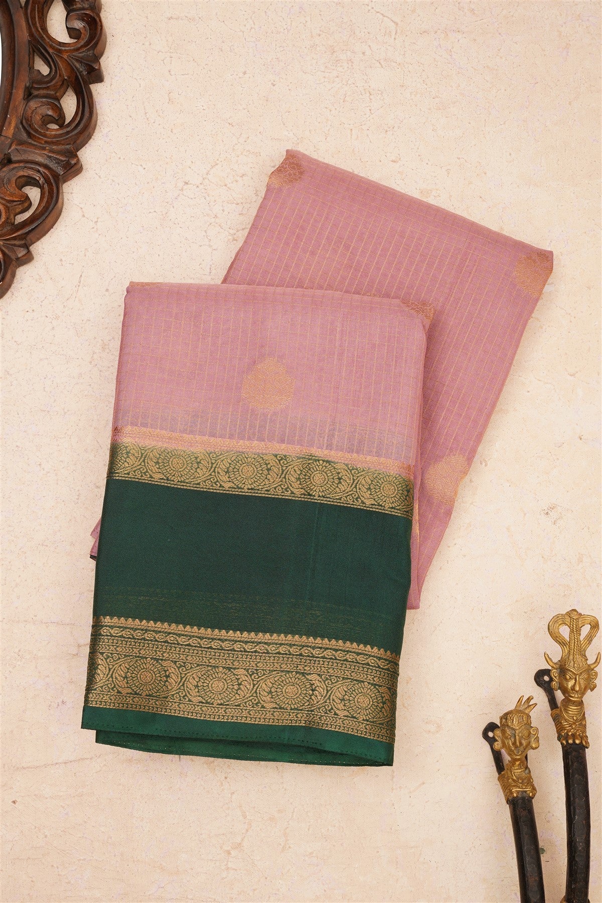 Banarasi Crepe Silk Light Purple Saree