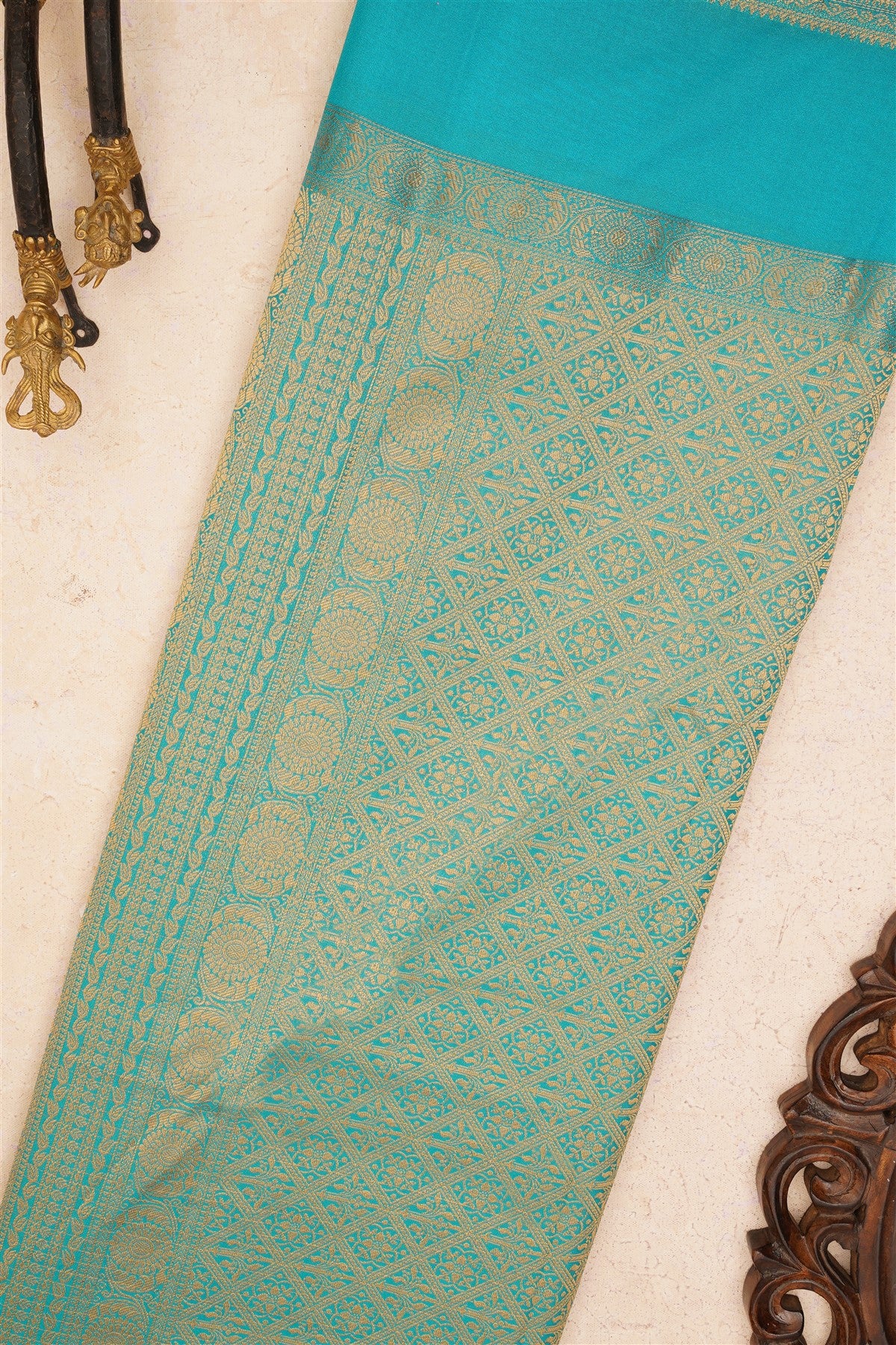 Banarasi Crepe Silk Lime Green Saree