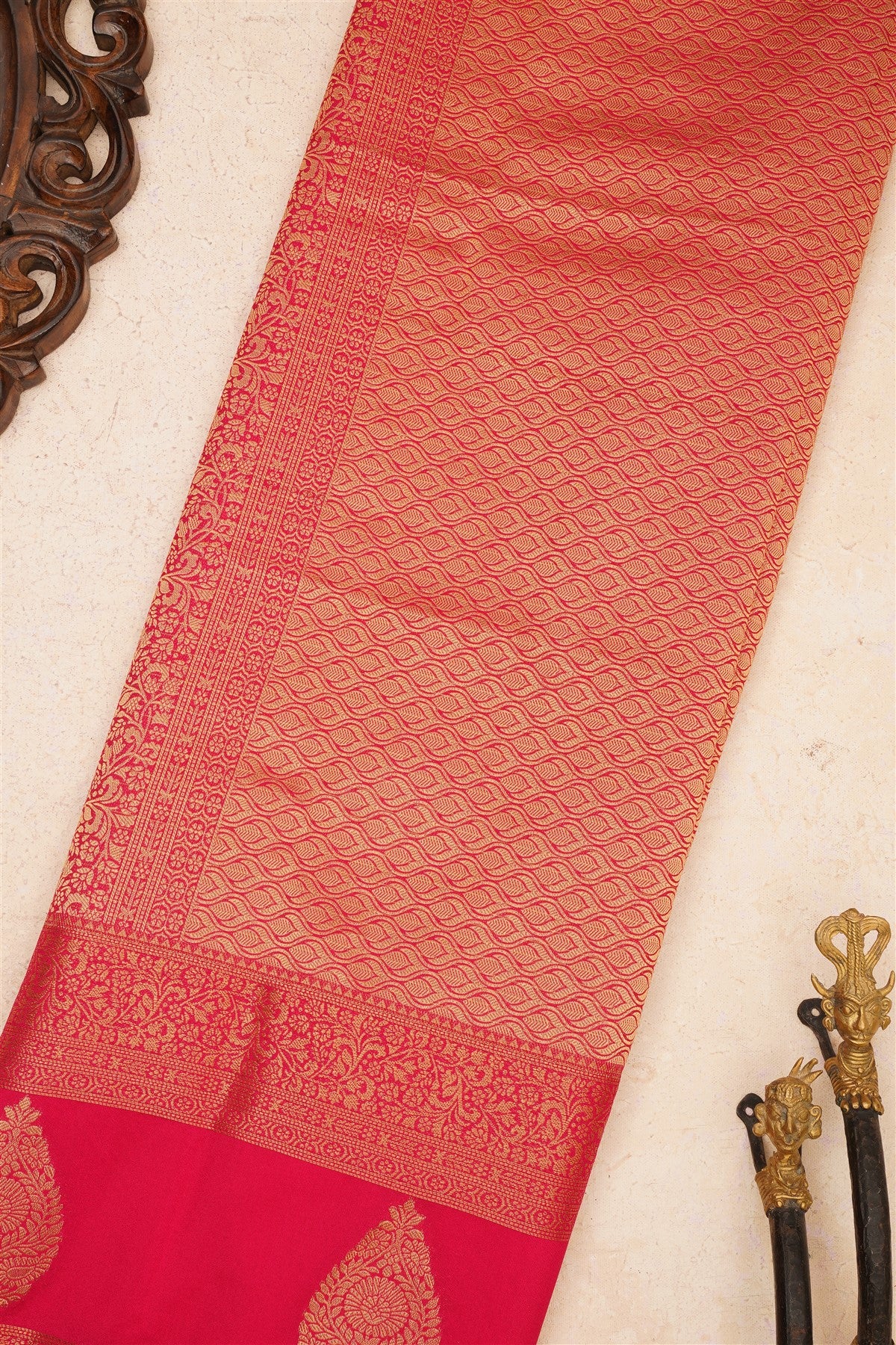 Banarasi Crepe Silk Sea Green Saree