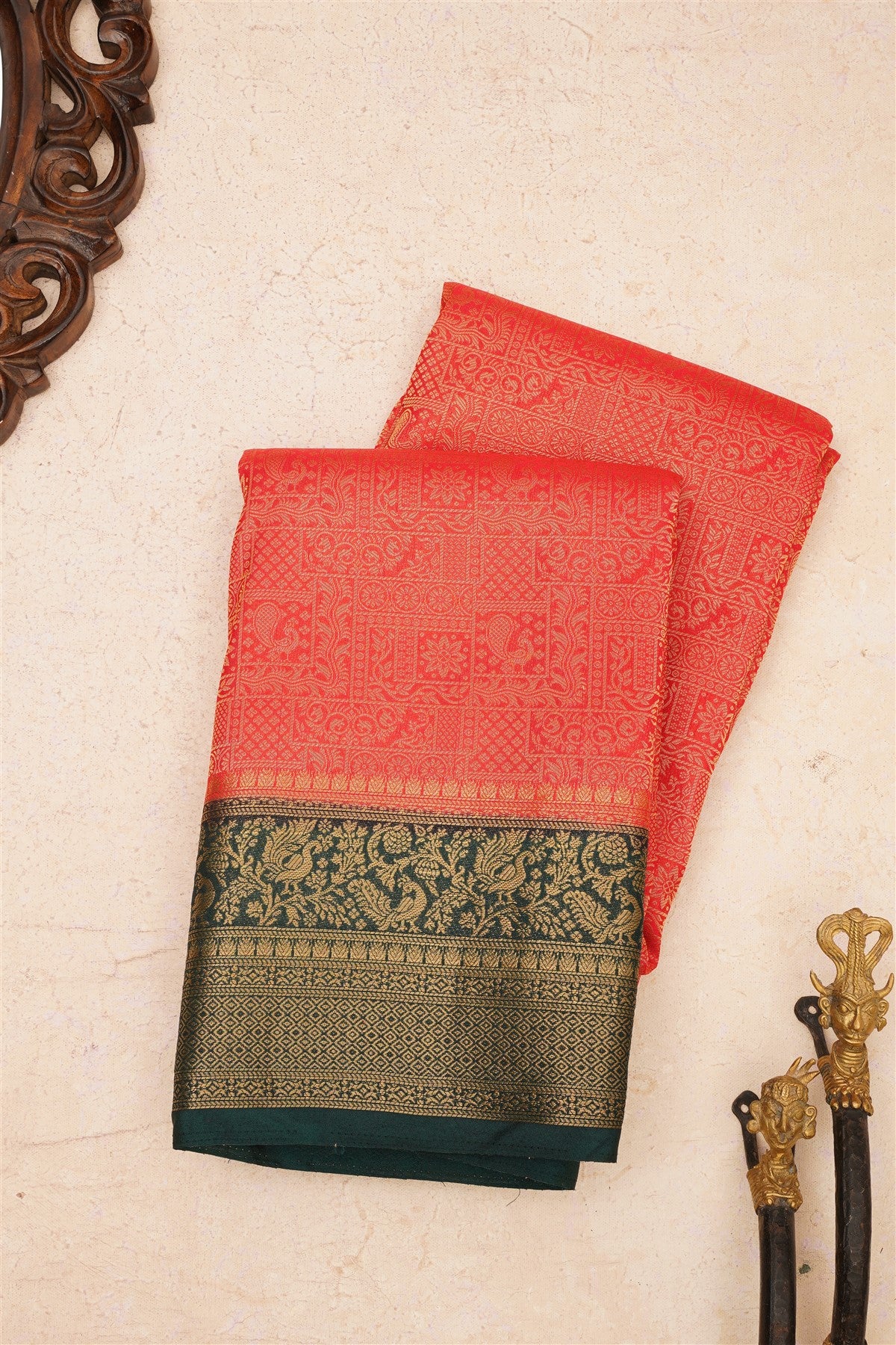 Banarasi Crepe Silk Red Saree