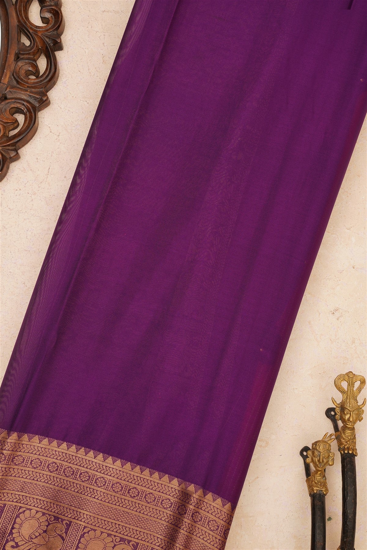 Banarasi Crepe Silk Orange Saree