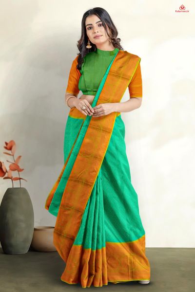 GREEN and OLIVE BUTTIS SILK Saree with FANCY