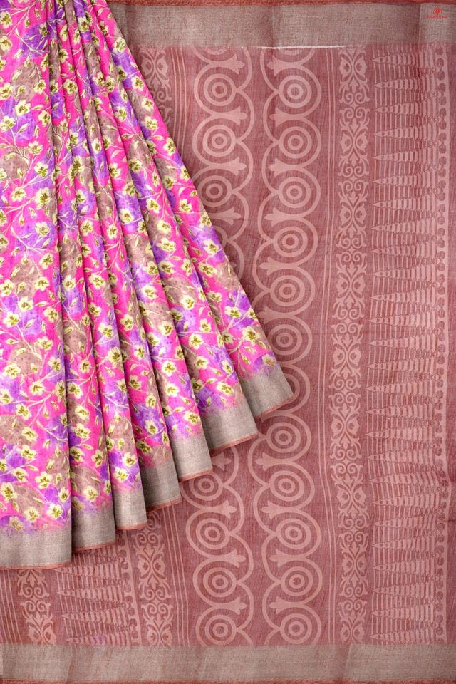 PINK and MULTI   Saree with 